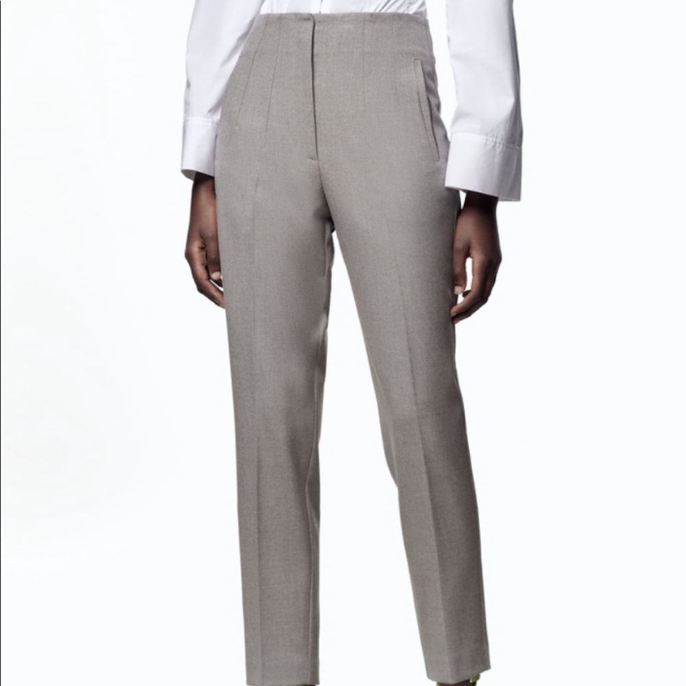 Zara High Waisted Pants Gray Small